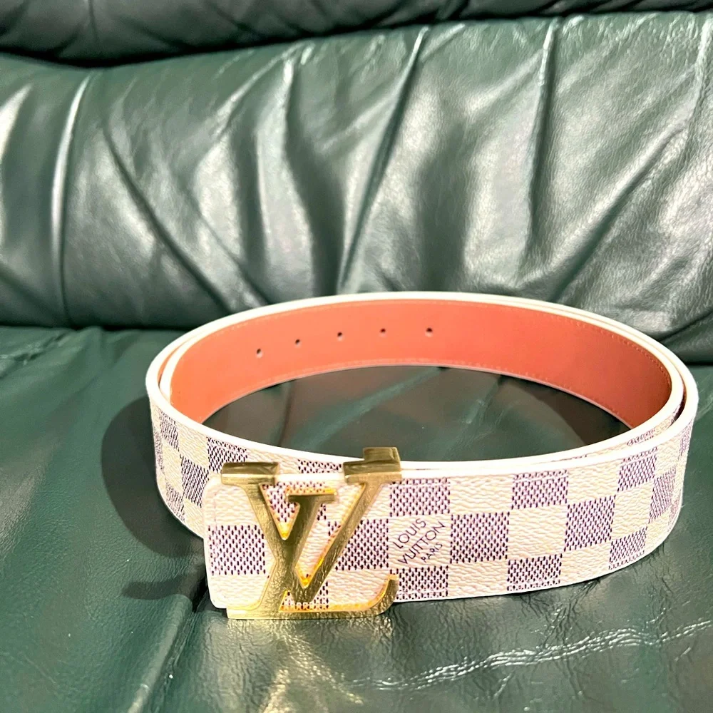 Louis Vuitton | Accessories | White Lv Belt | Poshmark
